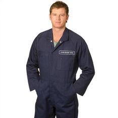 Mens Stout Size 310gsm Cotton Drill Coveralls