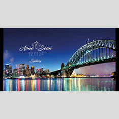 Sydney Harbour Skyline Wedding Neoprene Stubby Holder