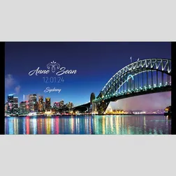 Sydney Harbour Skyline Wedding Neoprene Stubby Holder
