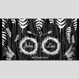 Leaf Design Neoprene Wedding Stubby Holders