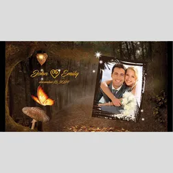 Forest Photo Frame Wedding Stubby Holders
