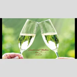 WD174 Glass Of Wines Wedding Stubby Holders
