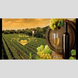 Vineyard Wedding Neoprene Stubby Holders