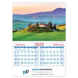 WD18C 6 Pages Logo Wall Calendars - World Destination