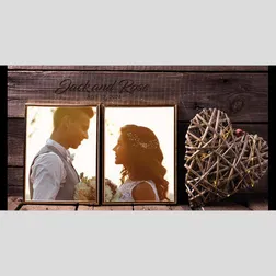 Neoprene Wedding Heart Photo Stubby Holders