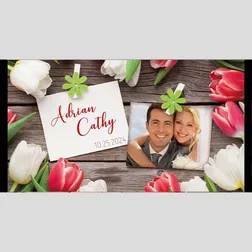 Neoprene Wedding Stubby Holders Photo Floral