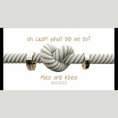 Wedding Rings Knots Neoprene Stubby Holders