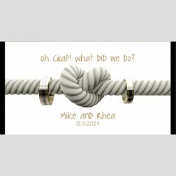 Wedding Stubby Holders With Rings And Knots Design