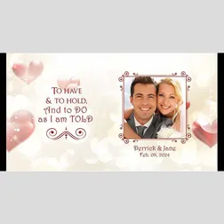 WD195 Quoted Frame Wedding Stubby Holders