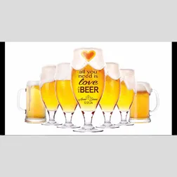 Neoprene Wedding Reception Stubby Holders with Love Beer Design