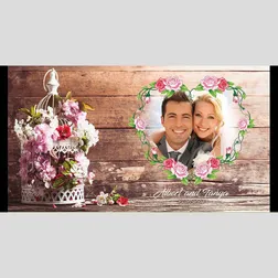 Heart Shaped Photo Frame Neoprene Wedding Stubby Holders