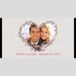 Flower Heart Neoprene Photo Stubby Holder