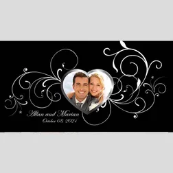 Heart Shaped Photo Frame Wedding Stubby Holders