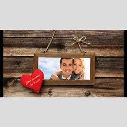 Neoprene Wedding Stubby Holders with Heart Photo Frame