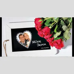 Full Colour Neoprene Photo Frame Wedding Stubby Holder