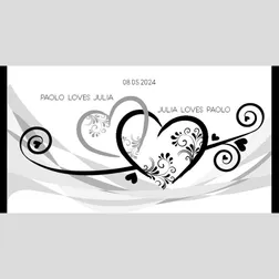 Neoprene Love Hearts Wedding Stubby Holders