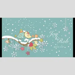 Neoprene Stubby Holders Snow Tree Wedding