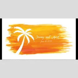 Palm Tree Neoprene Stubby Holders Wedding Keepsakes