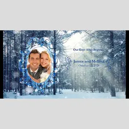 Photoframe Snowland Wedding Stubby Coolers