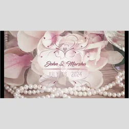 WD9 Pearls And Flowers Wedding Stubby Holders
