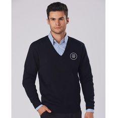 Wool Acrylic Blend V-Neck Jumpers for Staff