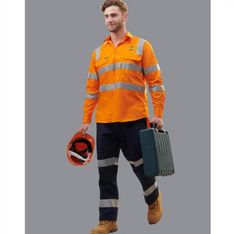 Hi Vis Stout Fit Drill Pants With 3M Tape