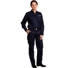 Ladies 310gsm Heavy Cotton Drill Cargo Pants