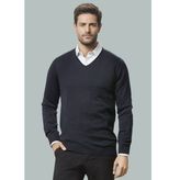 Milano Mens Business V Neck Wool Acrylic Pullover