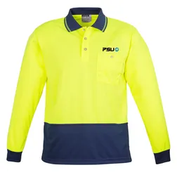 Polyester Microfibre Long Sleeve Hi Vis Safety Shirts