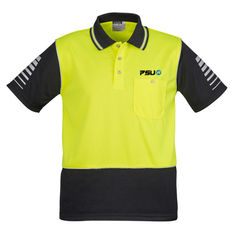 Zone Mens Hi Vis Short Sleeve Polo UPF 50 Microfibre