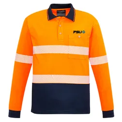 Unisex Long Sleeve High Visibility Polos With Hoop Tape