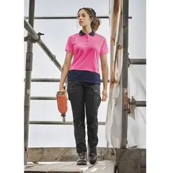 Moisture Wicking Polyester Hi Vis Safety Polo Womens