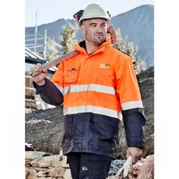 ZJ220 4 In 1 Waterproof Promotional High Vis Jackets & Reversible Vest With Reflective Tape