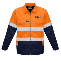 Hi Vis Cotton Drill Safety Jacket Day Night Compliant
