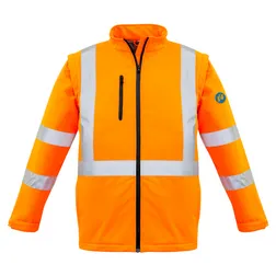 ZJ680 Unisex X Back 2 In 1 Promotional High Visibility Jackets With Hoop Reflective Tape