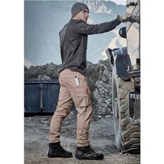 Stretch Cotton Curved Cargo Mens Trouser 260gsm