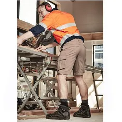 ZS360 Streetworx Curved Cargo Branded Workwear Shorts With Stretch