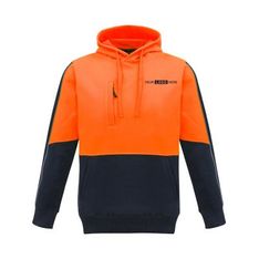 Hi Vis UPF 50 Low Pill Fleece Safety Hoodie