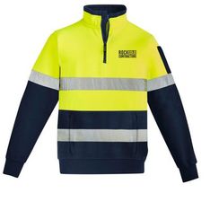 Quarter Zip Fleece Windcheater With Reflective Tape
