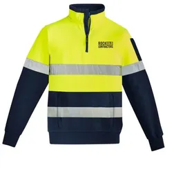ZT567 1/4 Zip Custom Hi Visibility Jumpers With Reflective Tape