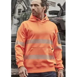 Water Resistant Fleece Hoodie With Reflective Tape