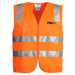 ZV998 Unisex Full Zip High Visibility Vests With Reflective Tape