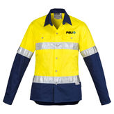UPF 50 Womens Industrial Long Sleeve Work Shirt with Hoop Tape