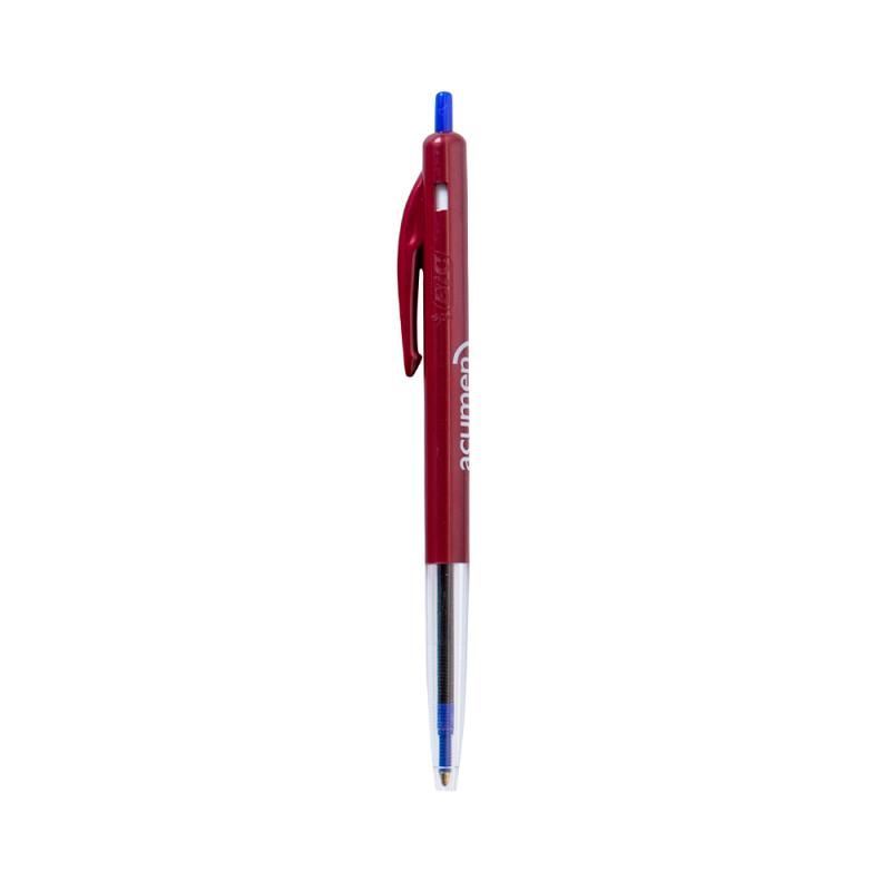 Solid Red with Black and Blue Ink