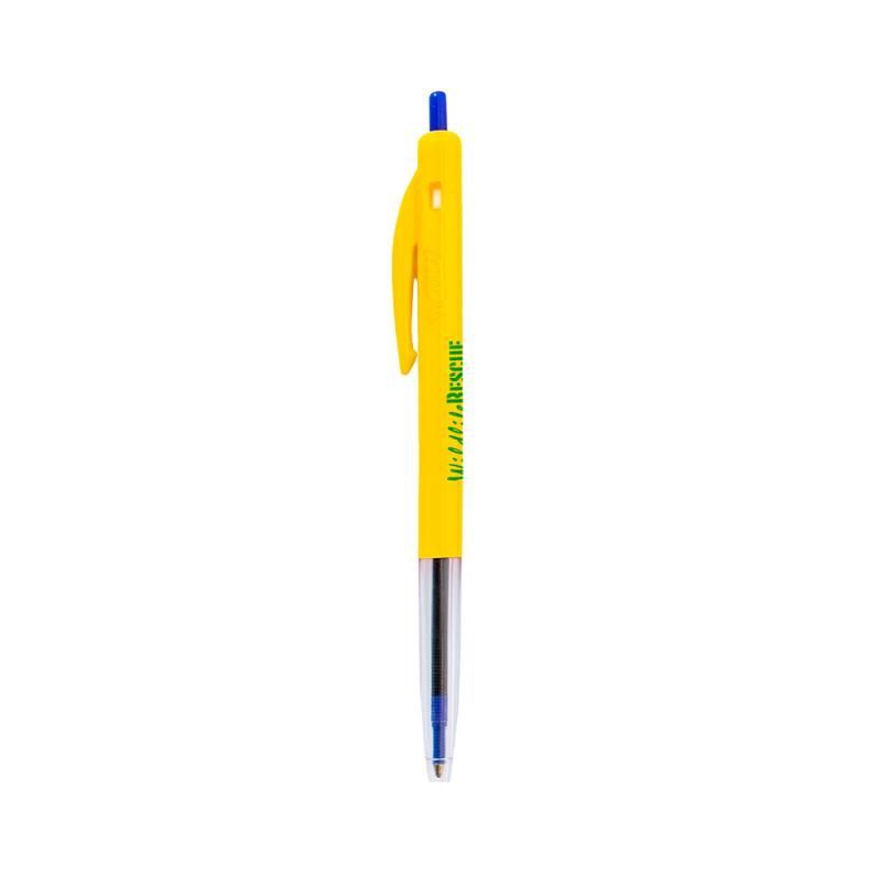 Solid Yellow with Black and Blue Ink