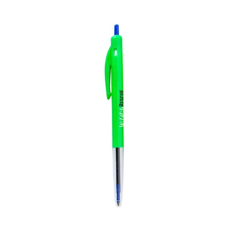 Fluoro Green with Black and Blue Ink
