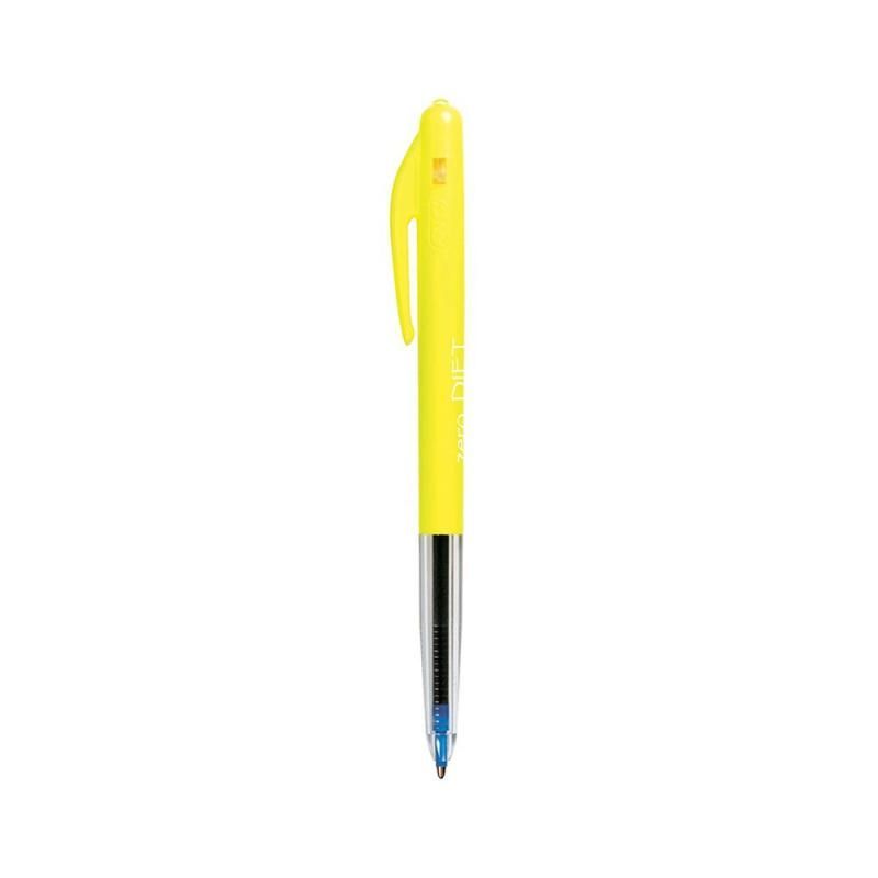 Fluoro Yellow with Black and Blue Ink
