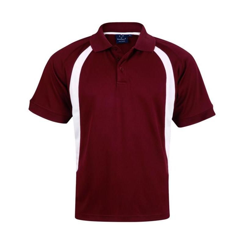 Maroon / White