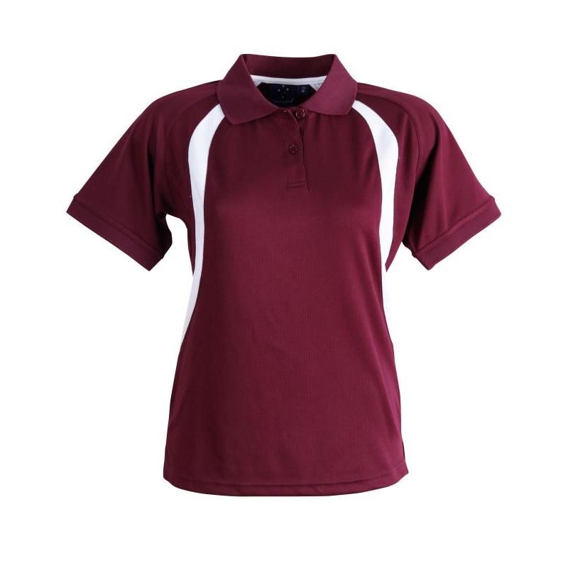 Maroon / White