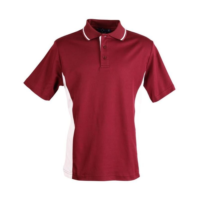 Maroon / White